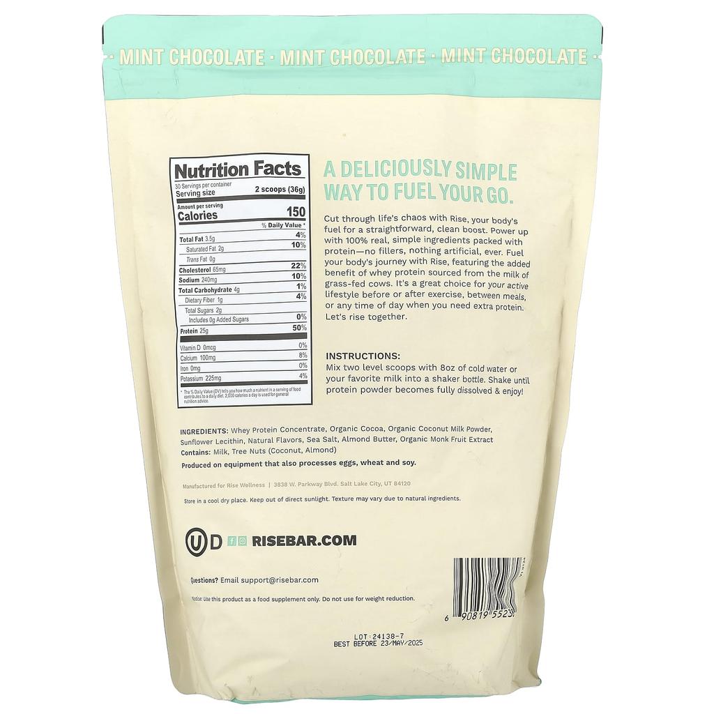 Whey Protein Powder, Mint Chocolate, 1.1Kg (2.4Lb)