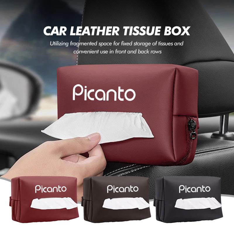 OXXN7 Car Seat Back Tissue Box Paper Towel Storage Bag For KIA Soul Picanto Stonic Venga Sorento Forte