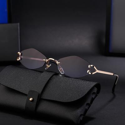 Frameless Rhombus Sunglasses Women'S Trend Street Sunglasses Women'S Sunglasses