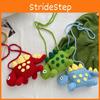 Adorable Mini Cartoon Dinosaur Plush Crossbody Bag For Kids With Handmade Design