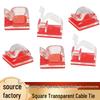 Transparent Adhesive R-Type Cable Clips