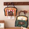 Tissue Box Cartoon Bakery Bear Design Waterproof Large Capacity Storage Pouch with Portable