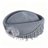 Solid Women's Pillbox Hat Structured Crown Painter Hat New Round Dress Hat  Formal Occasions