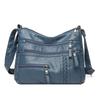 PU Zipper Casual Single Shoulder Diagonal Cross Bag