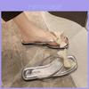 Stylish Black Pu Flat Summer Sandals For Women With Non-slip Beach Design