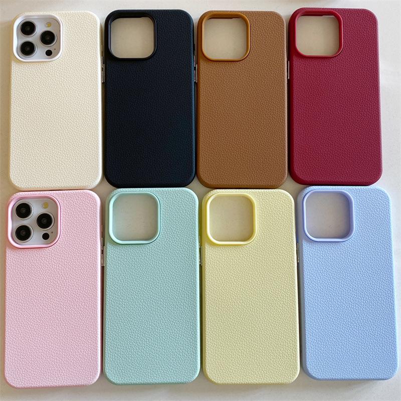 Doppeltes Leder-iPhone16e-Gehäuse Kompatibel mit Apple 16/15, Silikon 13, Hartschale 11, Grenzüberschreitend 14