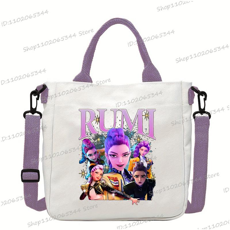 KPop Demon Hunters Anime Women's Crossbody Bag Aesthetics KPop Demon Hunters 2025 Shoulder Bags Korean Fashion  Messenger Bag