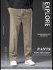 Men's Loose Fit Corduroy Casual Pants - Soft, Breathable, Elastic Waist with Drawstring