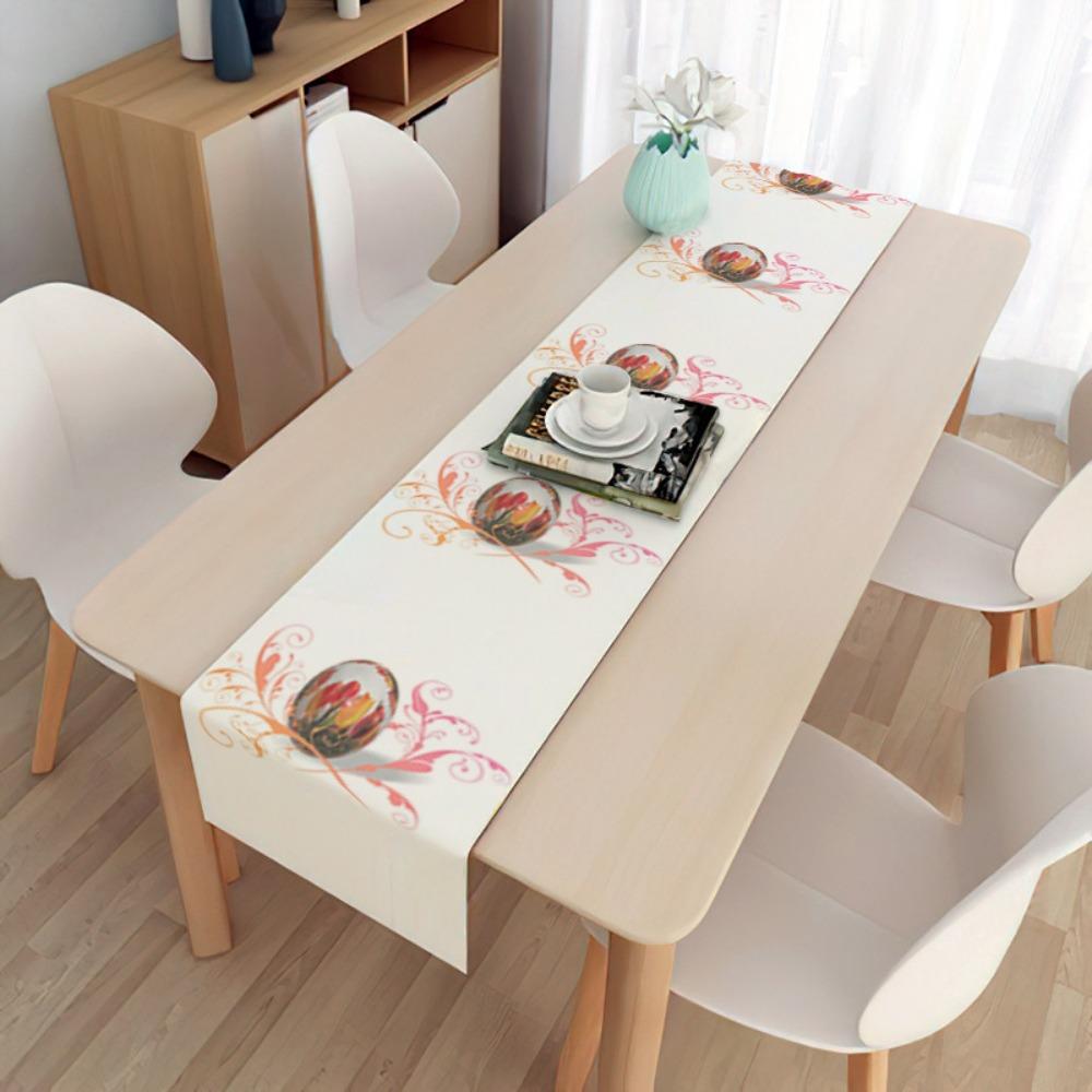 2 pièces Drapeau de table de Pâques Décoration de fête Table Oeuf Lapin Nappe Lin Double Drapeau