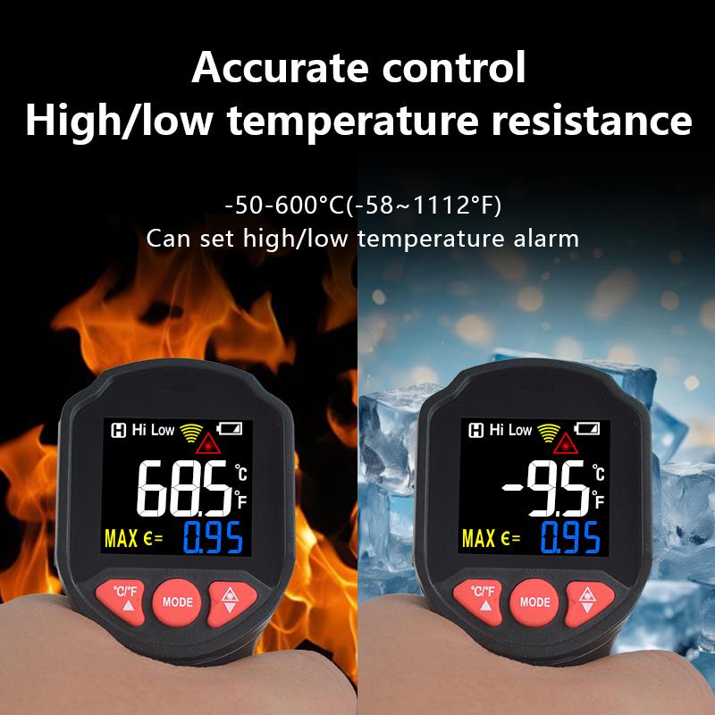 Digital Thermometer Infrared Thermometers -50~800℃ Non-contact Pyrometer Kitchen Laser Temperature Meter Hygrometer