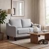 2-Seater Sofa Modern and Space-Saving In Linen-Effect Fabric, 136x77x86 Cm, Light Grey