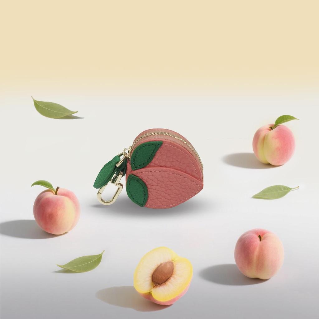 Fresh Style Leather Fruit Coin Purse Keychain Charm
