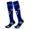 Junmei Kids' Cartoon Soccer Socks with Knee Pads - Thick, Towel-Bottom Long Design for Primary School Students