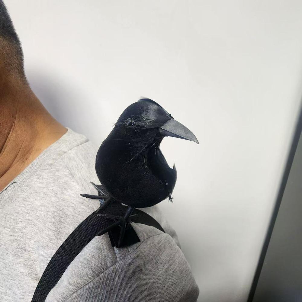 Cosplay Kostüm Requisiten Halloween Simulation Krähe Plüsch Krähe Spielzeug Feiertagsparty Dekoration