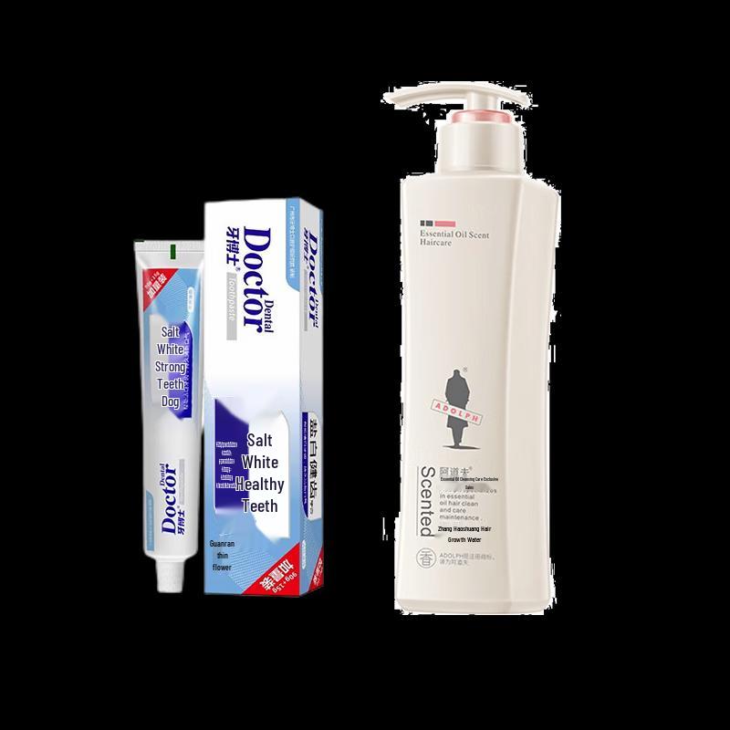 Dr. Dental Salt White Toothpaste & Anti-Dandruff Shampoo Set
