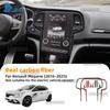 Real Soft Carbon Fiber Sticker For Renault Megane 4 2016 2017 2018 2019 2020 2021 2022 2023 2024 2025 Center Console Screen Trim