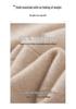 Women's 100% Pure Cashmere Semi-High Neck Sweater: Autumn/Winter 2026 Loose Knit Base Layer with Rolled Hem