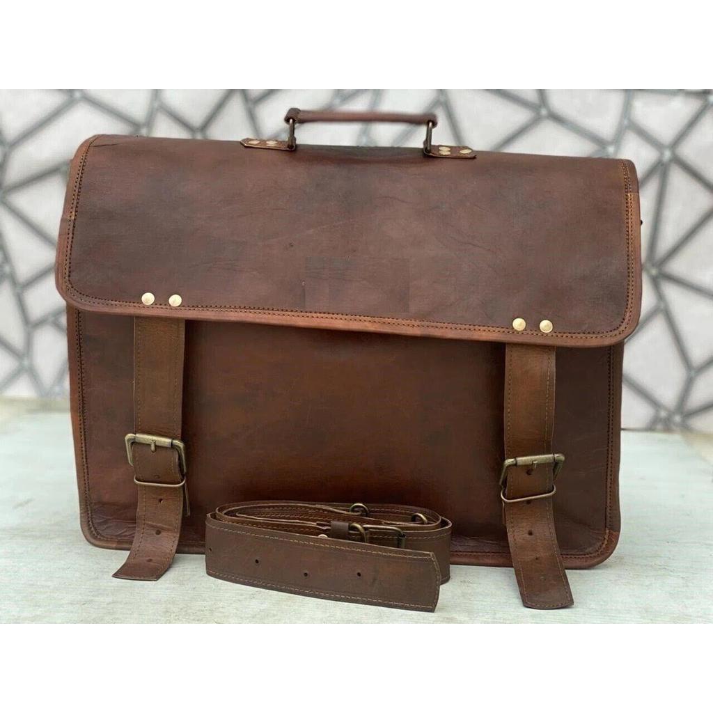Bags  Leather Messenger Shoulder Laptop Bag Briefcase Men's Worldwided