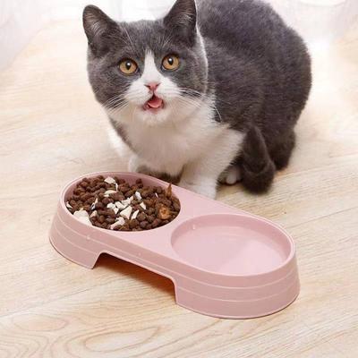 2 pezzi Ciotola Doppia per Animali Domestici Gatto Gattino Cibo per Cani Vassoio per Bere Mangiatoia Alimentazione Gatto Forniture per Animali Domestici Regno Unito