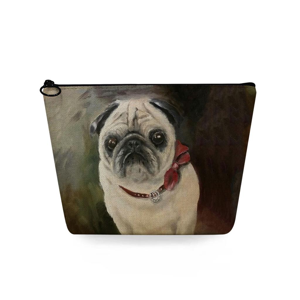 Women Dog Print Cosmetic Bag Toiletries Organize Travel Storage Case 6725