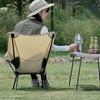 Outdoor Folding Chair Small Portable Beach Seat Camping Chair With Side Pocket For Picnic Hiking Fishing Poolside Garden