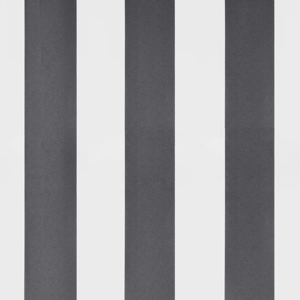Retractable Awning Anthracite & White 3.5 X 2.5 M Fabric & Aluminum