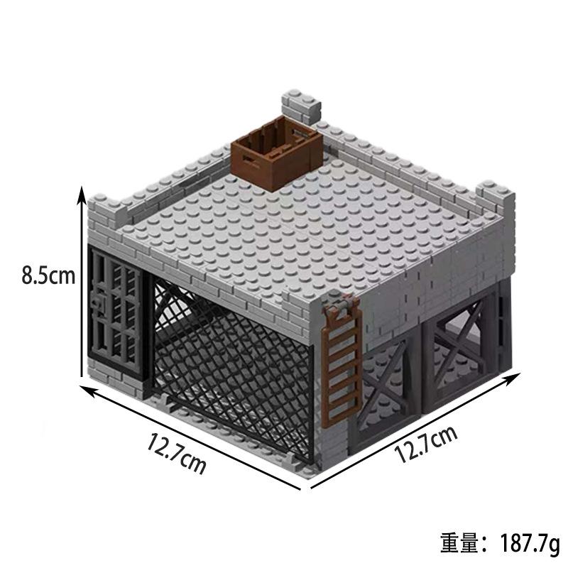 Bricks Toys Model Military Army War DIY Military WW2 Soldiers World 2 Base Observation Tower Assemble Building Blocks Children's