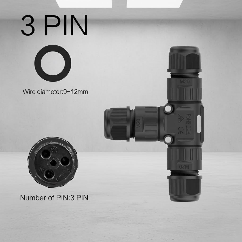

Waterproof LED Connector Easy Install Durable Connection Reliable for Home Electrical Wiring Best Quality Connector