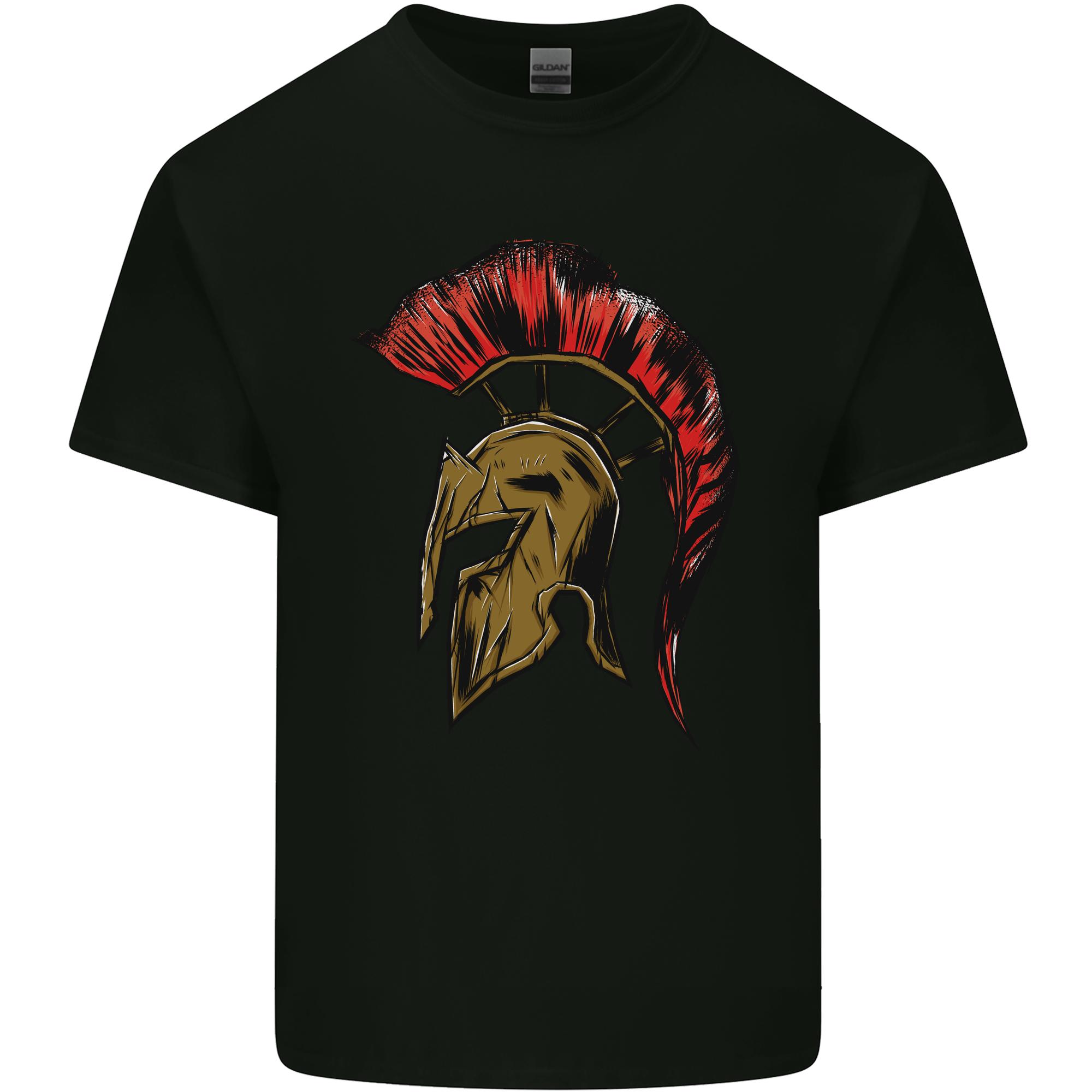Bodybuilding Gym Training Spartan Helmet Unisexs Light Cotton TShirt S