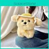 Plush Dog Adorable Toy Stuffed Doll With Summer Hat For Childrens Room Decor