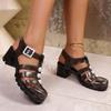 Fashion Pearl Decoration Jelly Shoes Women 2025 Summer Medium Heels Gladiator Shoes Women Soft Cloud Non Slip Outdoor Waterproof Sandals