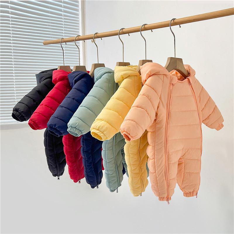 

Baby fashionable versatile padded lined onesie down jacket cotton cozy thickened -Windproof high quality lightweight warm outdoor indoor cute jacket 73CM жовтий