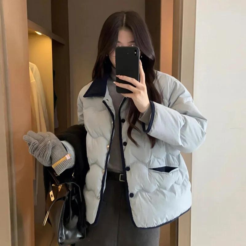 Women Autumn Loose Casual Parkas Winter Puffer Padded Coat Female Large Size Lightweight Short Down Cotton Jacket