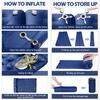 Double Sleeping Pad for 2 Person, Thick Inflatable Camping Mat with Built-in Foot Pump & Pillow, Compact Air Mattress for Hiking, Backpacking, Tent