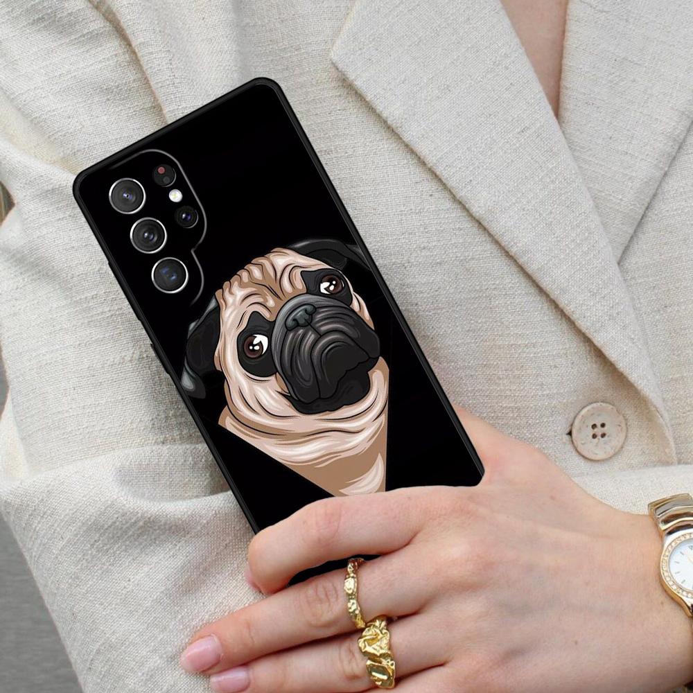Cute Pug Puppy Beautiful Dog Cell Phone Case for Samsung Galaxy S26 Ultra S25 S24 S23 S22 S21 S20 Note10 Cover