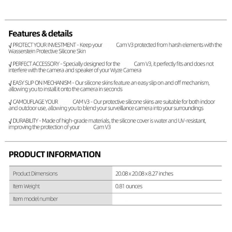 Waterproof Dustproof Silicone Sleeve Guard Cover for Intelligent Camera Offering Impact Resistance and Easy Installation