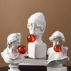 Handcrafts Resins Bubble Blowing Sculpture Funny Greek Mythology Bust Figurine Desk Ornament for Collectors Home Decors