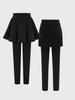 Women's Spring/Summer 2026 Short-Leg Thin Leggings with Faux Two-Piece Skirt