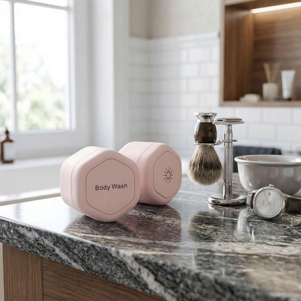 3PCS Hexagonal Magnetic Absorption Container Leak-Proof Refillable Magnetic Cream Lotion Box with Lid Eco-Friendly
