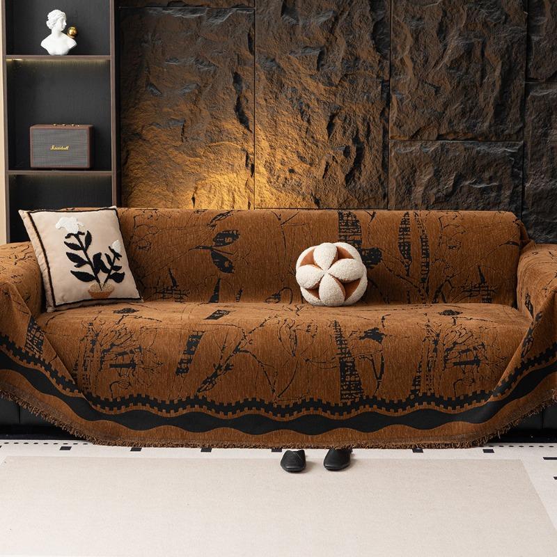 Four-season universal sofa cloth, cat-proof sofa cover, one-piece sofa towel, Nordic wind chenille sofa cover