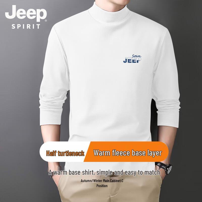JEEP SPIRIT Men s Thermal Half-Turtleneck Long Sleeve T-Shirt 2XL