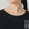Under Armour Sports Training Running Fitness Quick-Dry Printed Drop Shoulder T-Shirt Women Tops Black 1365777-001