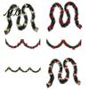 Red Bow Xmas Ornament Christmas Tinsel Garland with Bows, 78.7 Inch Metallic Twisted Hanging Durable Faux Plant for Fireplace, Mantel, Staircase,
