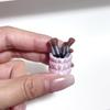 1 Set Doll Accessories Toys 1/12 Dollhouse Miniature Simulation Makeup Brush Pen Holder Model Ornament Scene Decoration