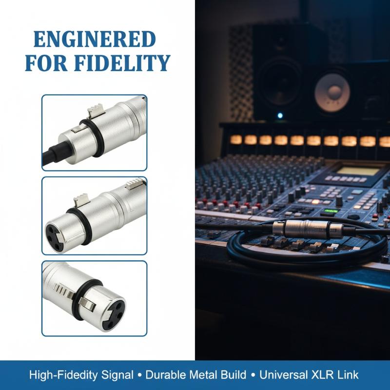 3-Pin XLR Female to Female Extension Adapter -Durable Microphone Coupler Converter for Mixing Console, Amplifier&Audio Equipment