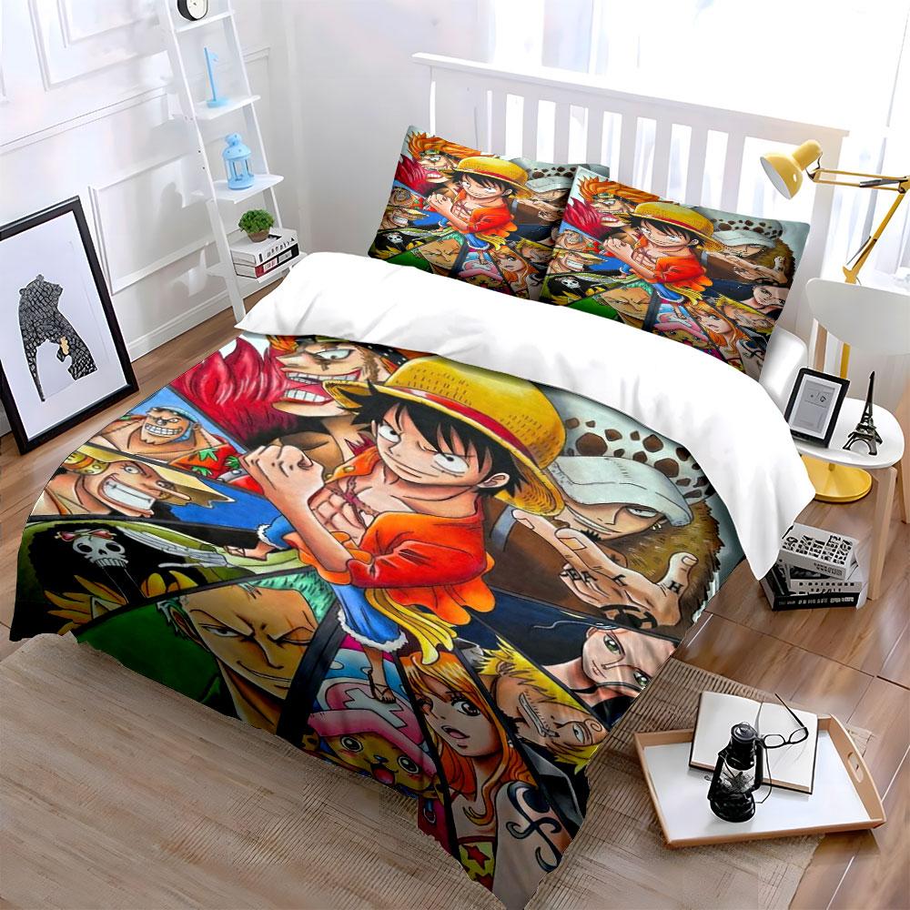 Anime characters in colorful design. Bedding sets Duvet cover sets Duvet covers Pillowcases(1 * Duvet Cover 2 * Pillowcases without duvet insert)