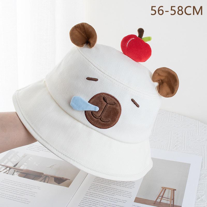 Cartoon Capybara Fisherman Hat Cute Sun Protection Bucket Hat For Men Women Summer Outdoor Casual  Sunscreen Hat Gifts