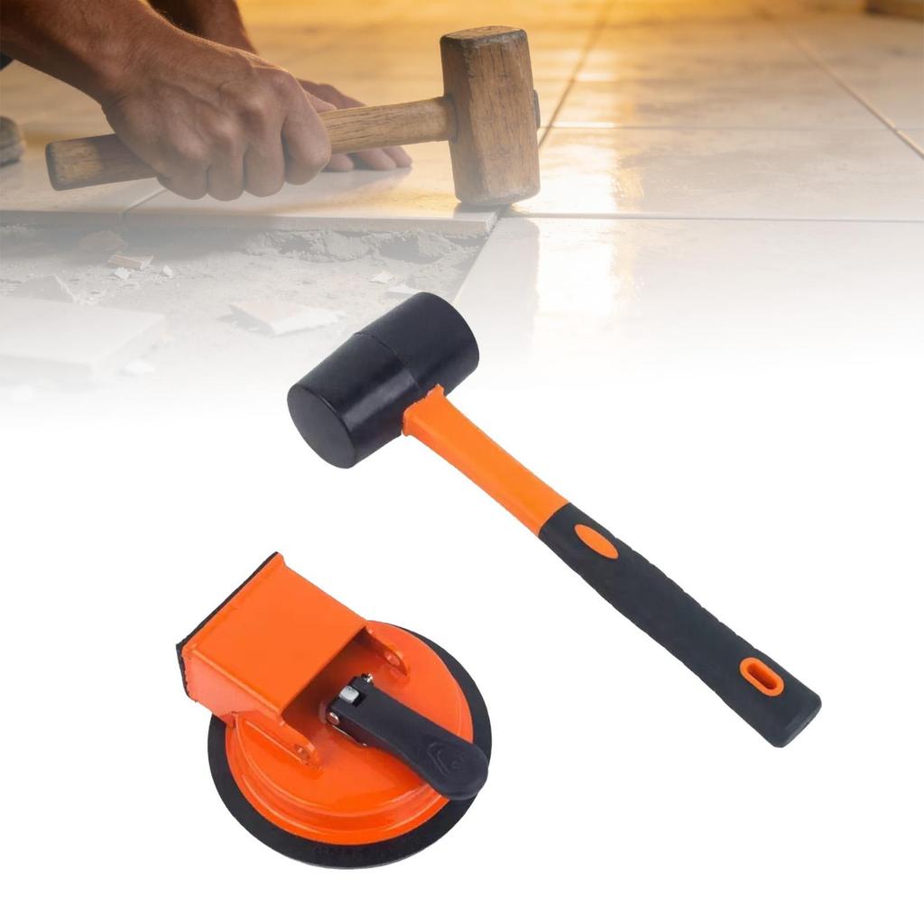 Floor Joint Repair Tool: Ergonomic Mallet, Secure Suction Cup, Correction Tool for Vinyl, Wood,