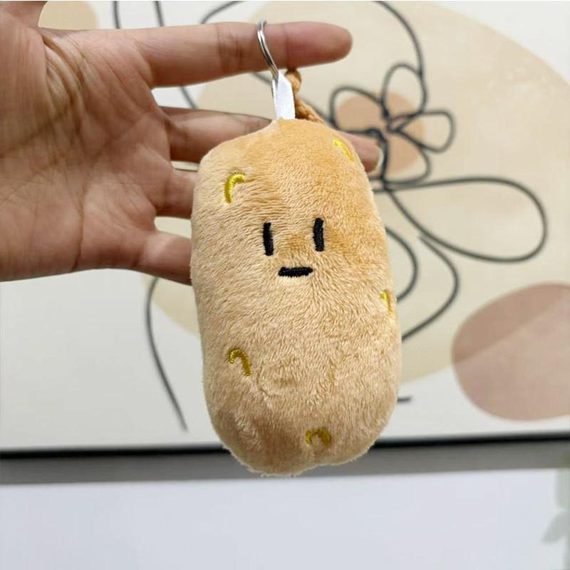 Adorable Plush Potato Keychain Cute Soft Stuffed Toy Charming Backpack Charm