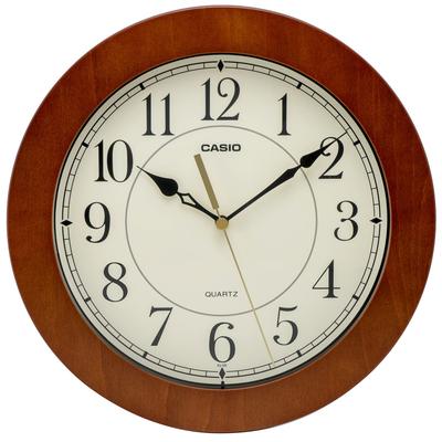 Wall Clock, Brown, Analog, Wooden Frame, Wooden, Wood Grain IQ-135-5JF
